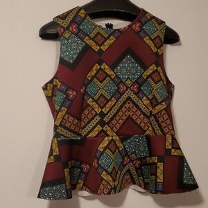 METAPHOR PEPLUM TUNIC  XL